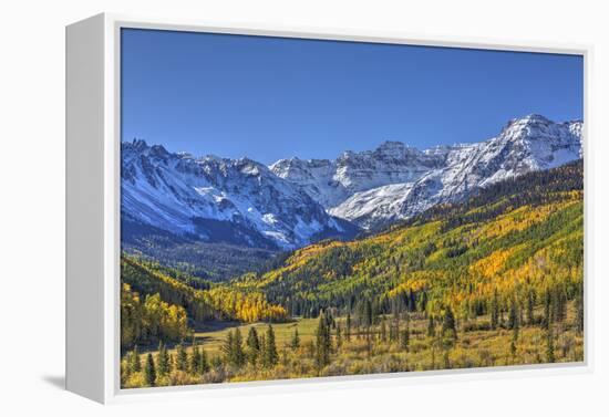 Fall Colors, of Road 7, Sneffle Range in the Background-Richard Maschmeyer-Framed Premier Image Canvas