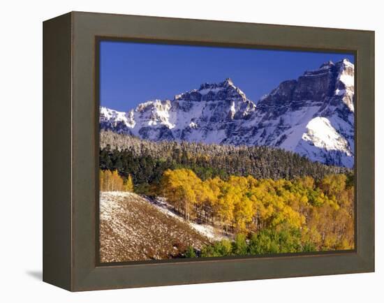 Fall Colors on Aspen Trees, Maroon Bells, Snowmass Wilderness, Colorado, USA-Gavriel Jecan-Framed Premier Image Canvas