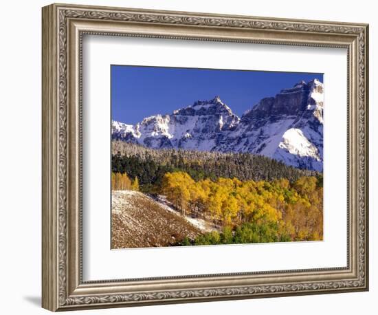 Fall Colors on Aspen Trees, Maroon Bells, Snowmass Wilderness, Colorado, USA-Gavriel Jecan-Framed Photographic Print