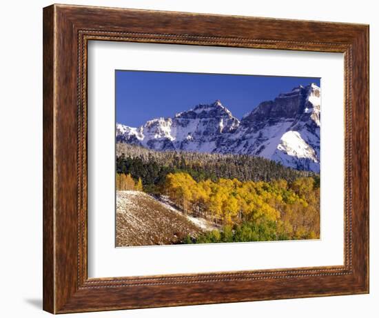 Fall Colors on Aspen Trees, Maroon Bells, Snowmass Wilderness, Colorado, USA-Gavriel Jecan-Framed Photographic Print