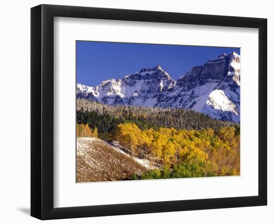 Fall Colors on Aspen Trees, Maroon Bells, Snowmass Wilderness, Colorado, USA-Gavriel Jecan-Framed Photographic Print