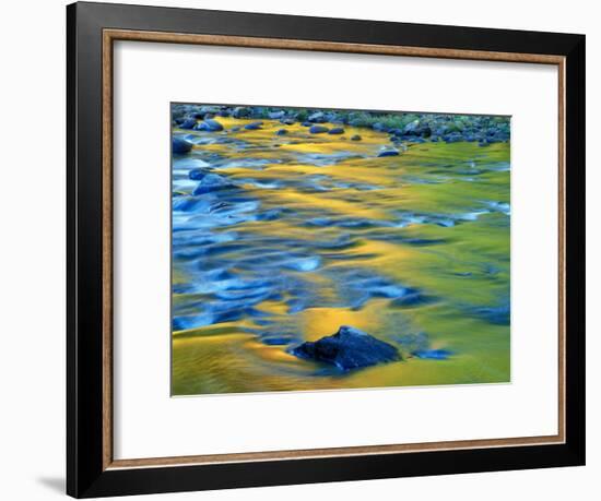 Fall Colors Reflect in the West River, Jamaica State Park, Vermont, USA-Jerry & Marcy Monkman-Framed Photographic Print