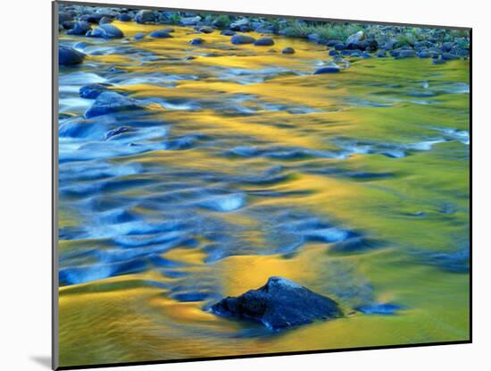 Fall Colors Reflect in the West River, Jamaica State Park, Vermont, USA-Jerry & Marcy Monkman-Mounted Photographic Print