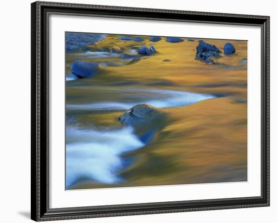 Fall Colors Reflect in the West River, Jamaica State Park, Vermont, USA-Jerry & Marcy Monkman-Framed Photographic Print