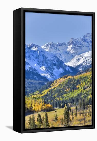 Fall Colors, Road 7, Sneffels Range in the Background-Richard Maschmeyer-Framed Premier Image Canvas