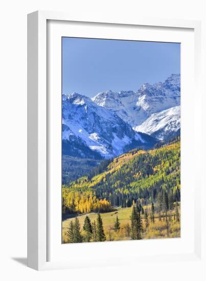 Fall Colors, Road 7, Sneffels Range in the Background-Richard Maschmeyer-Framed Photographic Print