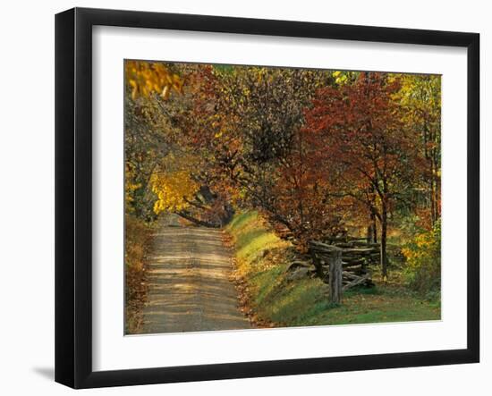 Fall Colors, View Of Country Land, Loudoun County, Virginia, USA-Kenneth Garrett-Framed Photographic Print