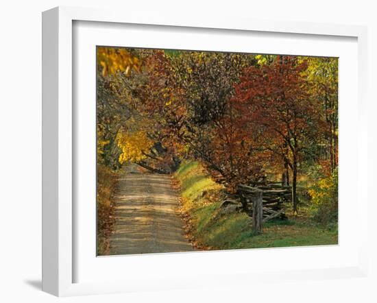 Fall Colors, View Of Country Land, Loudoun County, Virginia, USA-Kenneth Garrett-Framed Photographic Print