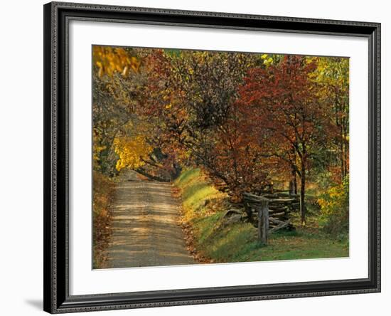 Fall Colors, View Of Country Land, Loudoun County, Virginia, USA-Kenneth Garrett-Framed Photographic Print