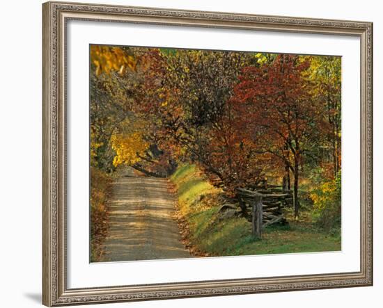 Fall Colors, View Of Country Land, Loudoun County, Virginia, USA-Kenneth Garrett-Framed Photographic Print