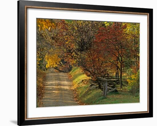 Fall Colors, View Of Country Land, Loudoun County, Virginia, USA-Kenneth Garrett-Framed Photographic Print