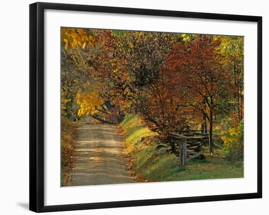 Fall Colors, View Of Country Land, Loudoun County, Virginia, USA-Kenneth Garrett-Framed Photographic Print