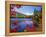 Fall Colours, Moose Pond, with Mount Pleasant in the Background, Maine, New England, USA-Roy Rainford-Framed Premier Image Canvas