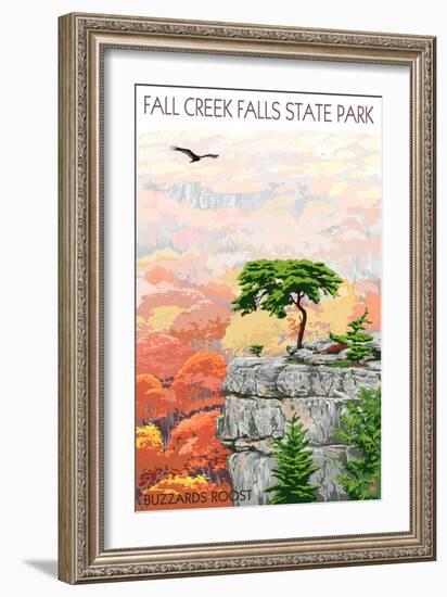 Fall Creek Falls State Park, Tennessee - Buzzards Roost-Lantern Press-Framed Art Print