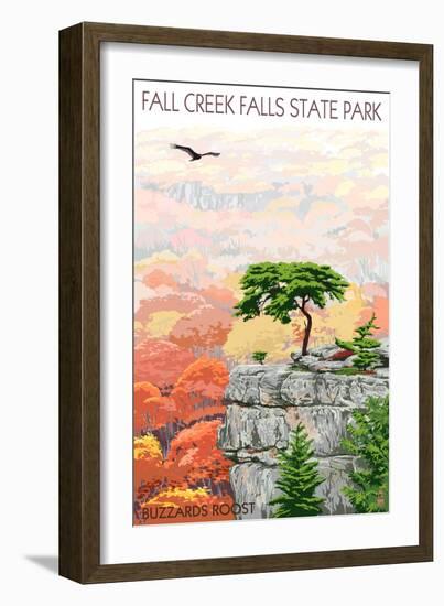 Fall Creek Falls State Park, Tennessee - Buzzards Roost-Lantern Press-Framed Art Print