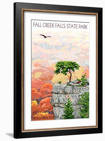 Fall Creek Falls State Park, Tennessee - Buzzards Roost-Lantern Press-Framed Art Print