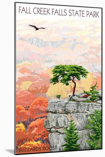 Fall Creek Falls State Park, Tennessee - Buzzards Roost-Lantern Press-Mounted Art Print