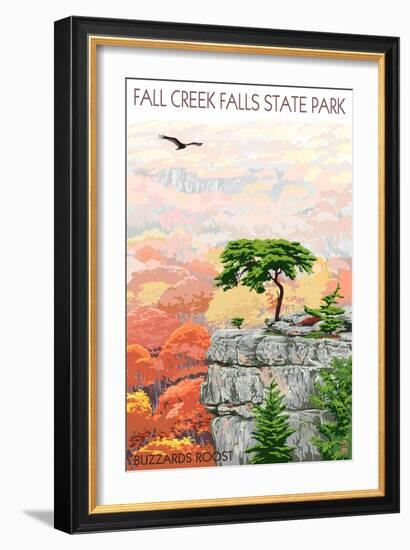 Fall Creek Falls State Park, Tennessee - Buzzards Roost-Lantern Press-Framed Art Print