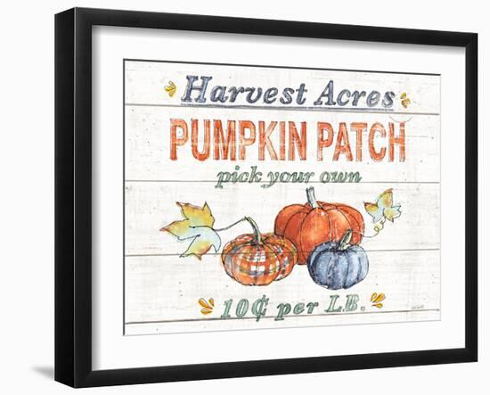 Fall Flair V Shiplap-Anne Tavoletti-Framed Art Print