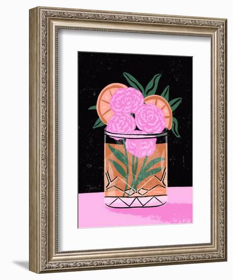 Fall Floral Cocktail-Tara Reed-Framed Art Print