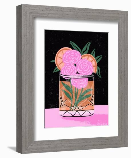 Fall Floral Cocktail-Tara Reed-Framed Art Print