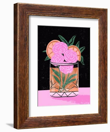 Fall Floral Cocktail-Tara Reed-Framed Art Print