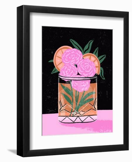 Fall Floral Cocktail-Tara Reed-Framed Art Print