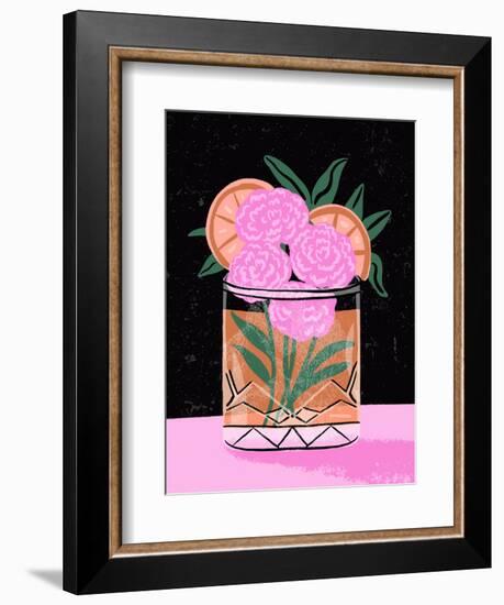 Fall Floral Cocktail-Tara Reed-Framed Art Print