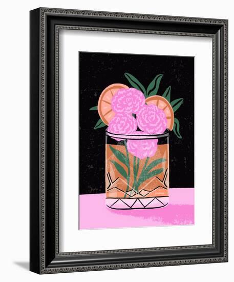 Fall Floral Cocktail-Tara Reed-Framed Art Print