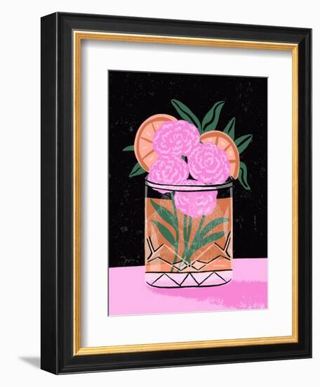 Fall Floral Cocktail-Tara Reed-Framed Art Print