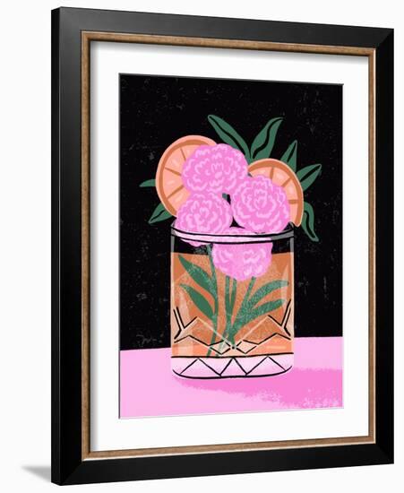 Fall Floral Cocktail-Tara Reed-Framed Premium Giclee Print