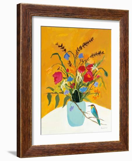 Fall Floral with Bird-Pamela Munger-Framed Art Print