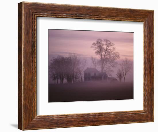 Fall Fog on Suffolk Virginia Farm-Karen Kasmauski-Framed Photographic Print