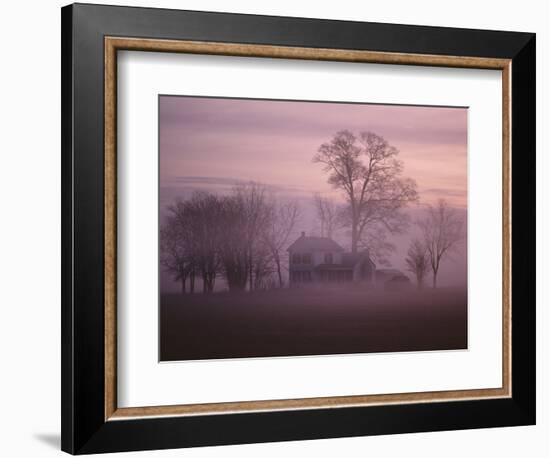 Fall Fog on Suffolk Virginia Farm-Karen Kasmauski-Framed Photographic Print