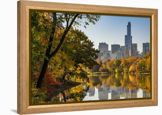 Fall Foliage at Central Park, Manhattan, New York, USA-Stefano Politi Markovina-Framed Premier Image Canvas