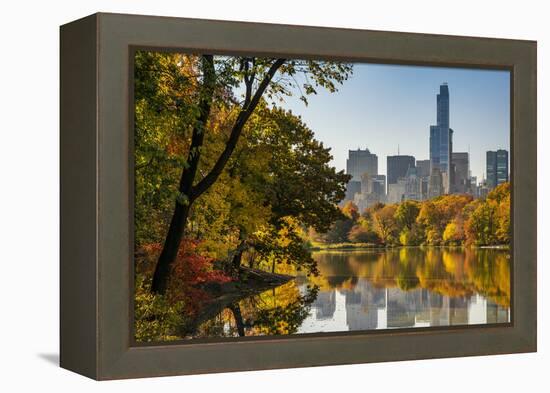 Fall Foliage at Central Park, Manhattan, New York, USA-Stefano Politi Markovina-Framed Premier Image Canvas