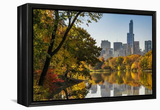 Fall Foliage at Central Park, Manhattan, New York, USA-Stefano Politi Markovina-Framed Premier Image Canvas