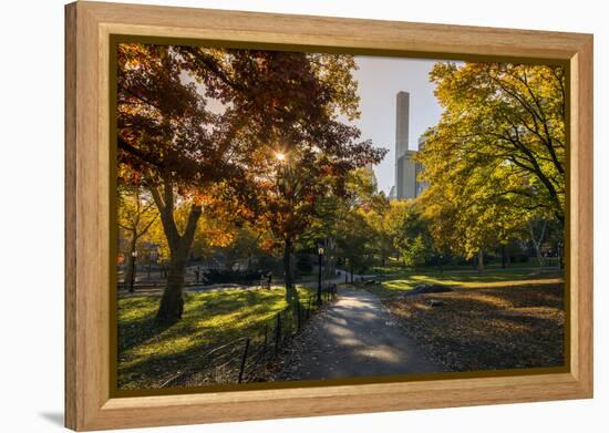 Fall Foliage at Central Park, Manhattan, New York, USA-Stefano Politi Markovina-Framed Premier Image Canvas