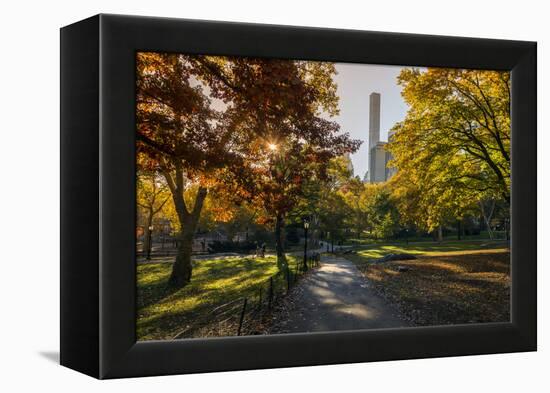 Fall Foliage at Central Park, Manhattan, New York, USA-Stefano Politi Markovina-Framed Premier Image Canvas