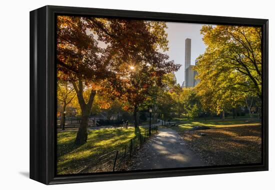 Fall Foliage at Central Park, Manhattan, New York, USA-Stefano Politi Markovina-Framed Premier Image Canvas