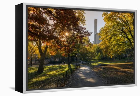 Fall Foliage at Central Park, Manhattan, New York, USA-Stefano Politi Markovina-Framed Premier Image Canvas