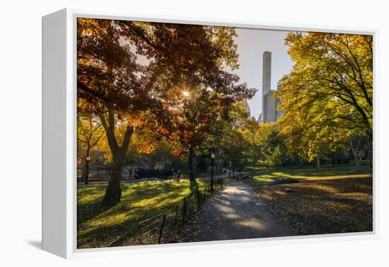 Fall Foliage at Central Park, Manhattan, New York, USA-Stefano Politi Markovina-Framed Premier Image Canvas