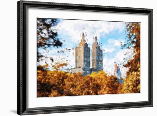 Fall Foliage in Central Park II - In the Style of Oil Painting-Philippe Hugonnard-Framed Giclee Print