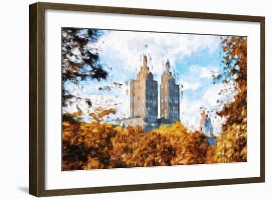 Fall Foliage in Central Park II - In the Style of Oil Painting-Philippe Hugonnard-Framed Giclee Print