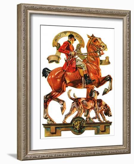 "Fall Foxhunting,"October 19, 1929-Joseph Christian Leyendecker-Framed Premium Giclee Print