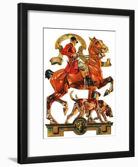 "Fall Foxhunting,"October 19, 1929-Joseph Christian Leyendecker-Framed Giclee Print