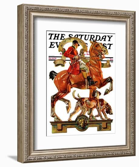 "Fall Foxhunting," Saturday Evening Post Cover, October 19, 1929-Joseph Christian Leyendecker-Framed Giclee Print