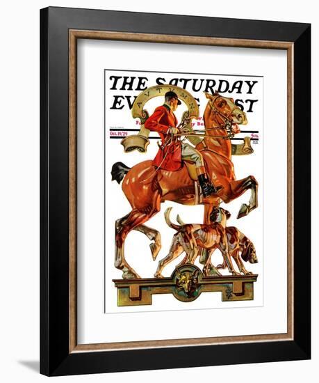 "Fall Foxhunting," Saturday Evening Post Cover, October 19, 1929-Joseph Christian Leyendecker-Framed Giclee Print