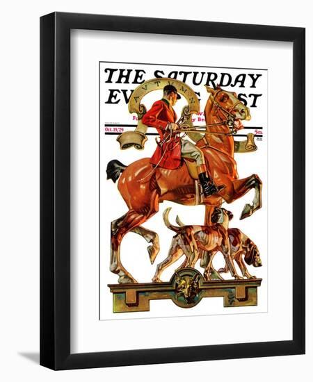 "Fall Foxhunting," Saturday Evening Post Cover, October 19, 1929-Joseph Christian Leyendecker-Framed Giclee Print