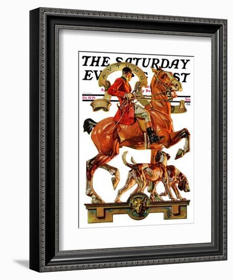 "Fall Foxhunting," Saturday Evening Post Cover, October 19, 1929-Joseph Christian Leyendecker-Framed Giclee Print